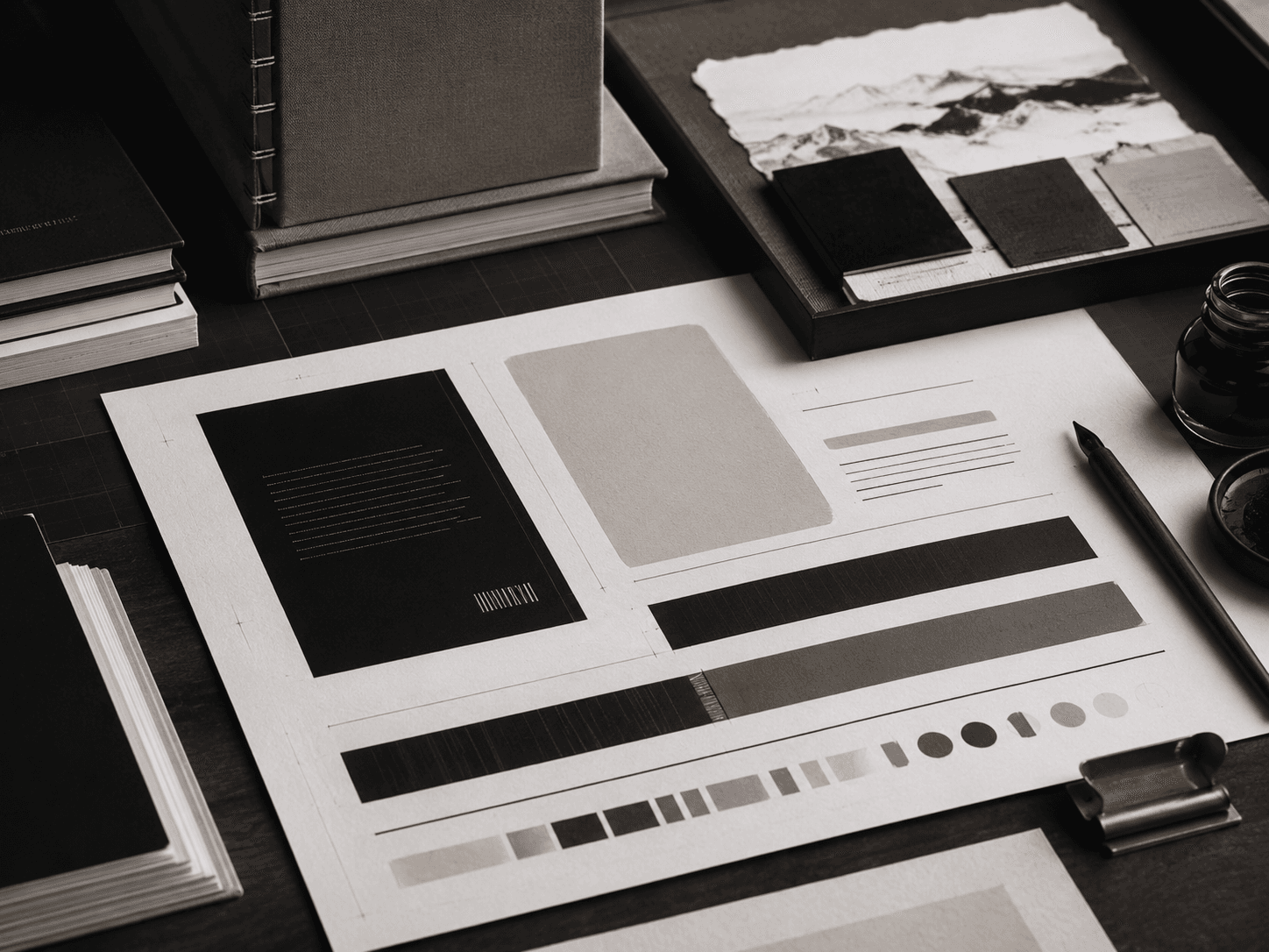 Editorial sheets representing book copy, categories and keyword groups